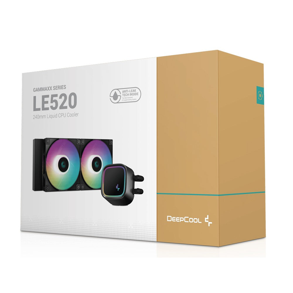 DeepCool LE520 240MM ARGB Liquid CPU Cooler - Black DeepCool LE520 240MM ARGB Liquid CPU Cooler - Black